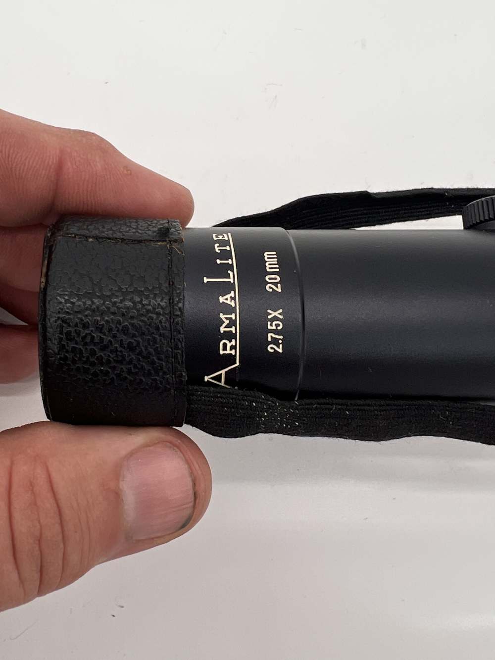 Vintage ArmaLite AR-180 2.75x20mm Scope – Japan Inspected Sticker – Leather-img-12