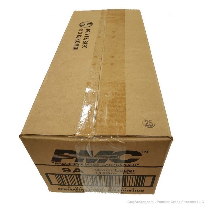 1000 Rounds PMC Bronze 9mm Luger Ammo 115gr FMJ 9A-img-0