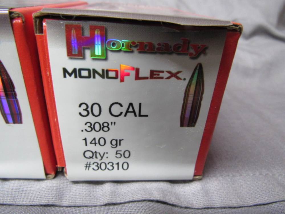 Hornady Mono Flex 30 Caliber .308" 140 Grain #30310 3 Boxes 150 Count-img-3