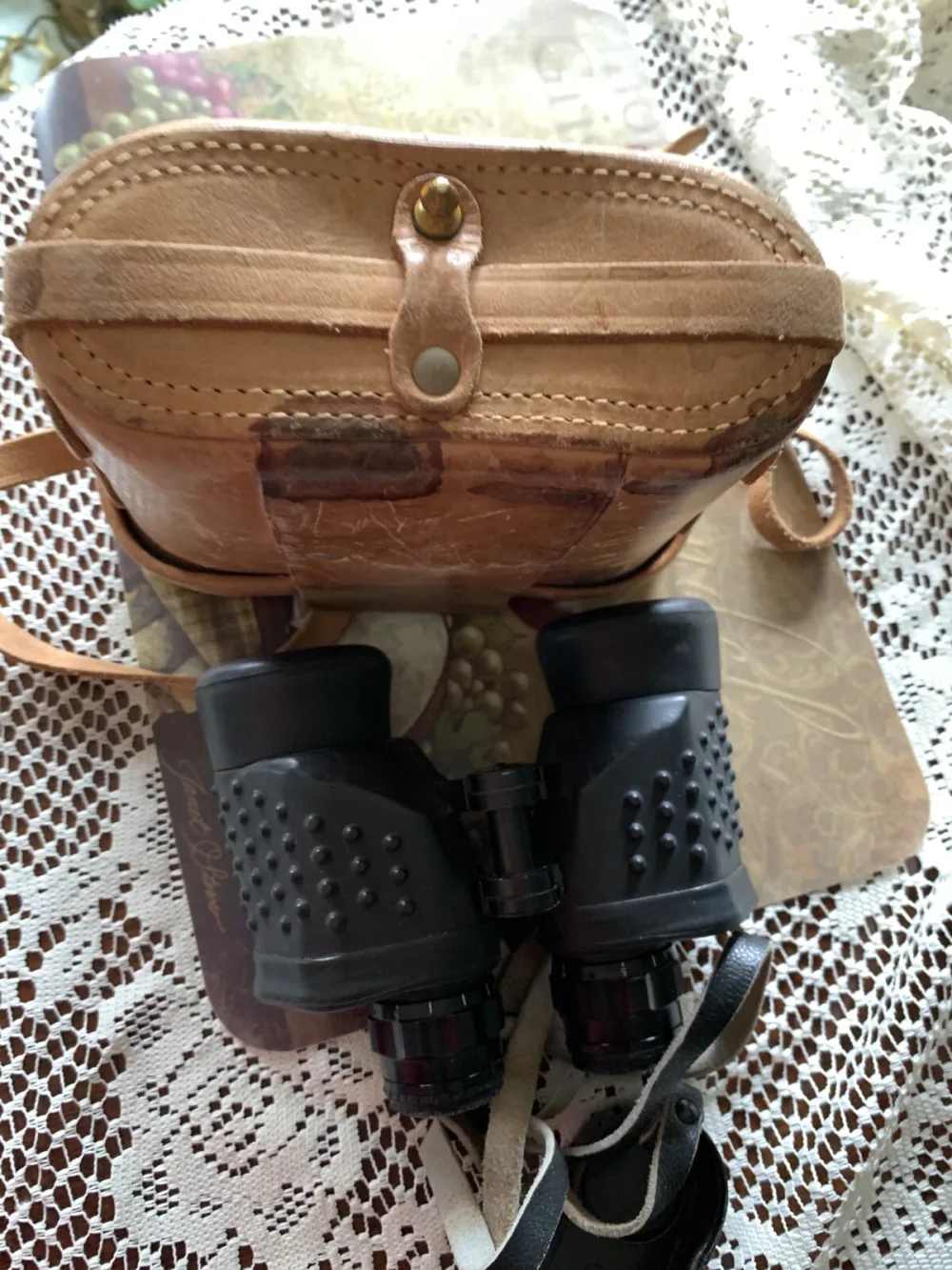 PZO LP7 7X45C WITH US NAVY LEATHER CASE CRYSTAL CLEAR SWA BRIGHT OPTICS -img-12