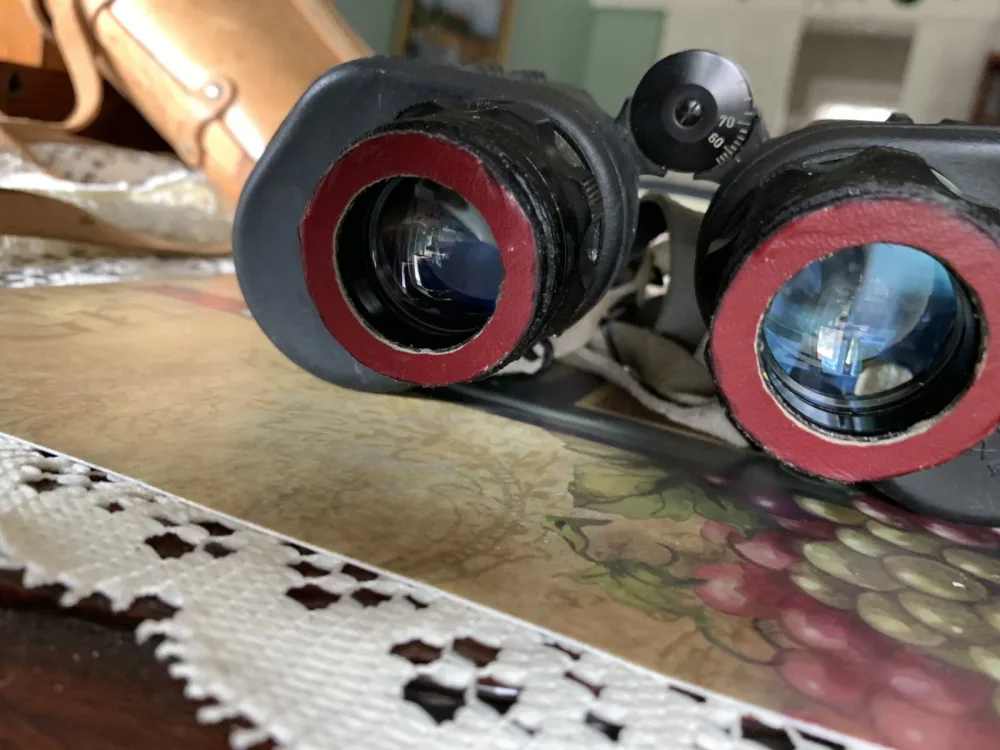 PZO LP7 7X45C WITH US NAVY LEATHER CASE CRYSTAL CLEAR SWA BRIGHT OPTICS -img-2