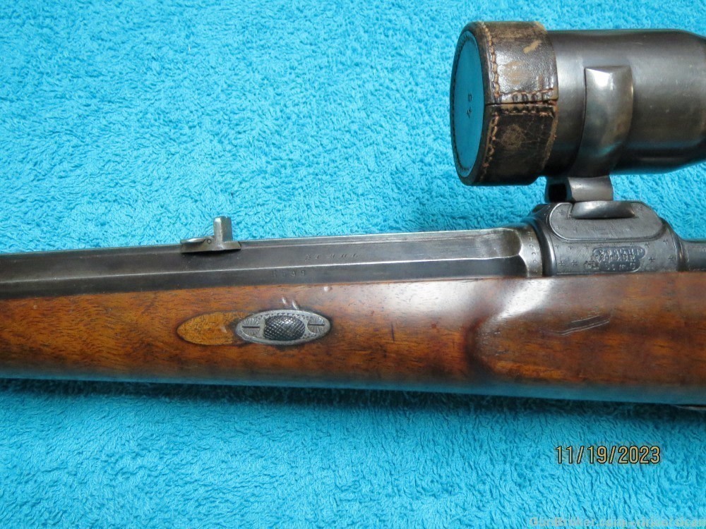Mauser Custom Rifle Engraved Krupp Steel German #1 Scope Set Triggers -img-22