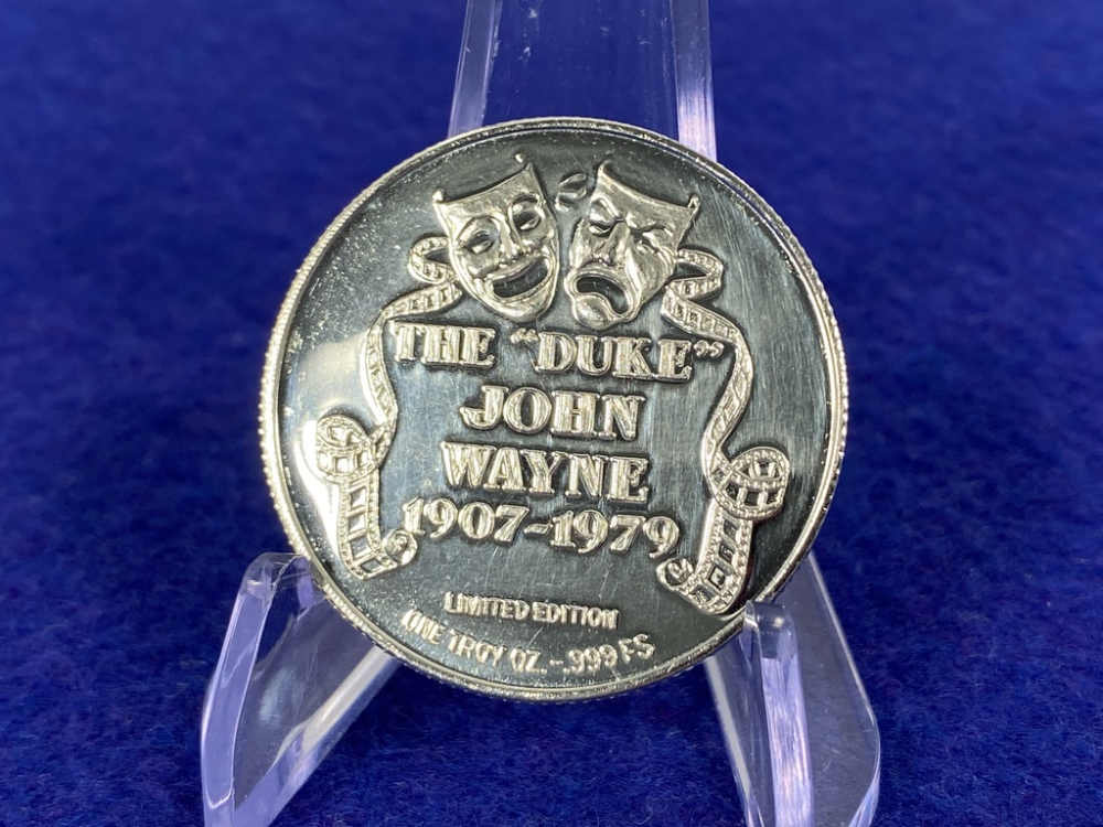 SILVER COIN *The "Duke" John Wayne 1907-1979* Limited Edition 1oz Round-img-5