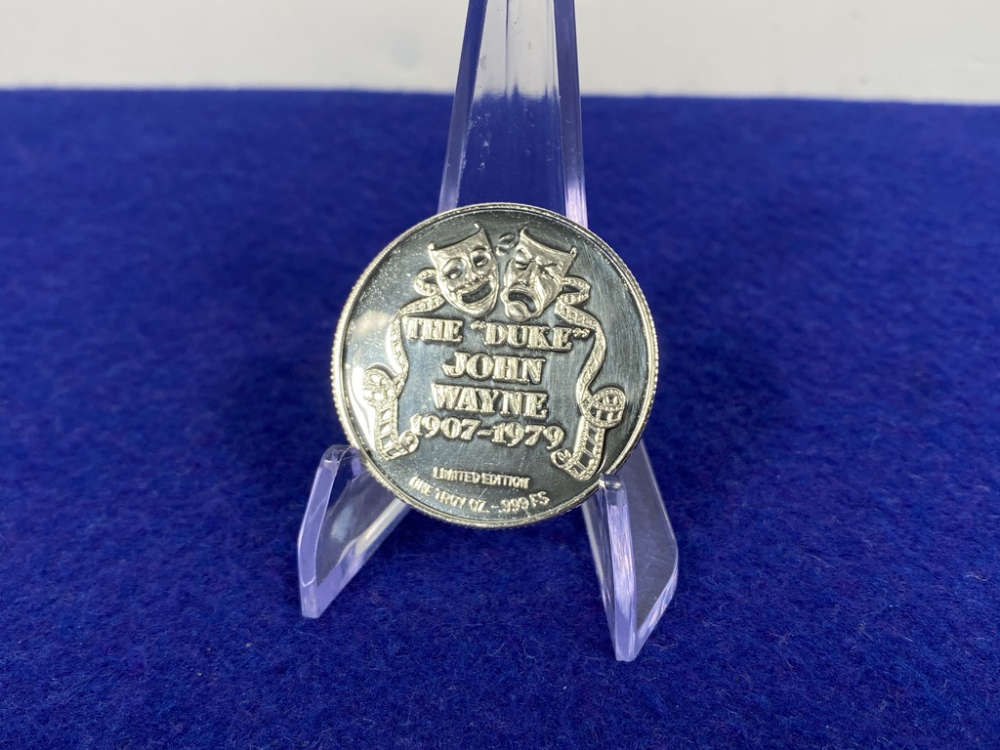 SILVER COIN *The "Duke" John Wayne 1907-1979* Limited Edition 1oz Round-img-4