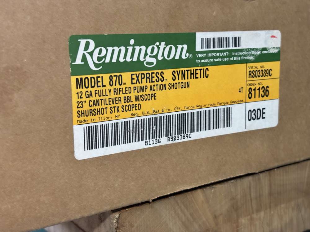Remington 870 Thumbhole 12 ga 23" Cantilever Rifled Barrel w/ Optic & Box-img-14