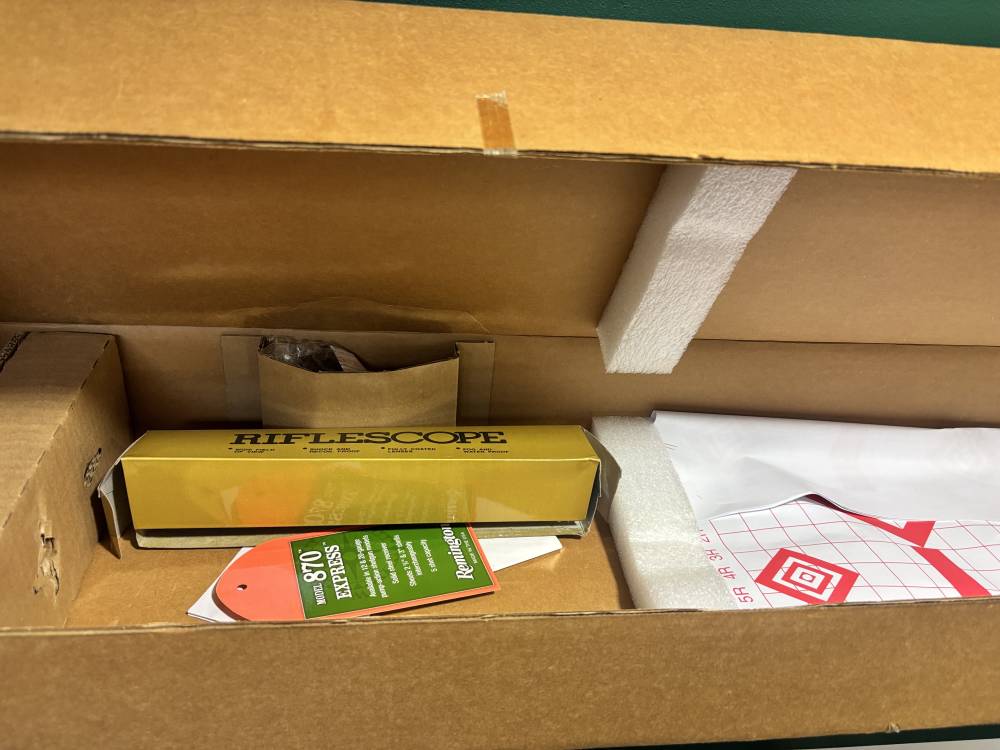 Remington 870 Thumbhole 12 ga 23" Cantilever Rifled Barrel w/ Optic & Box-img-2