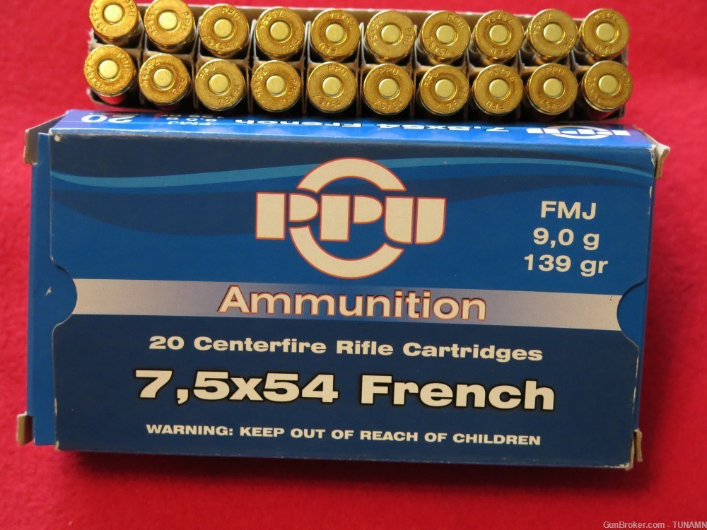 PPU Prvi Partizan 7 .54x54 French Ammunition  (One Box) 20 Rounds-img-0