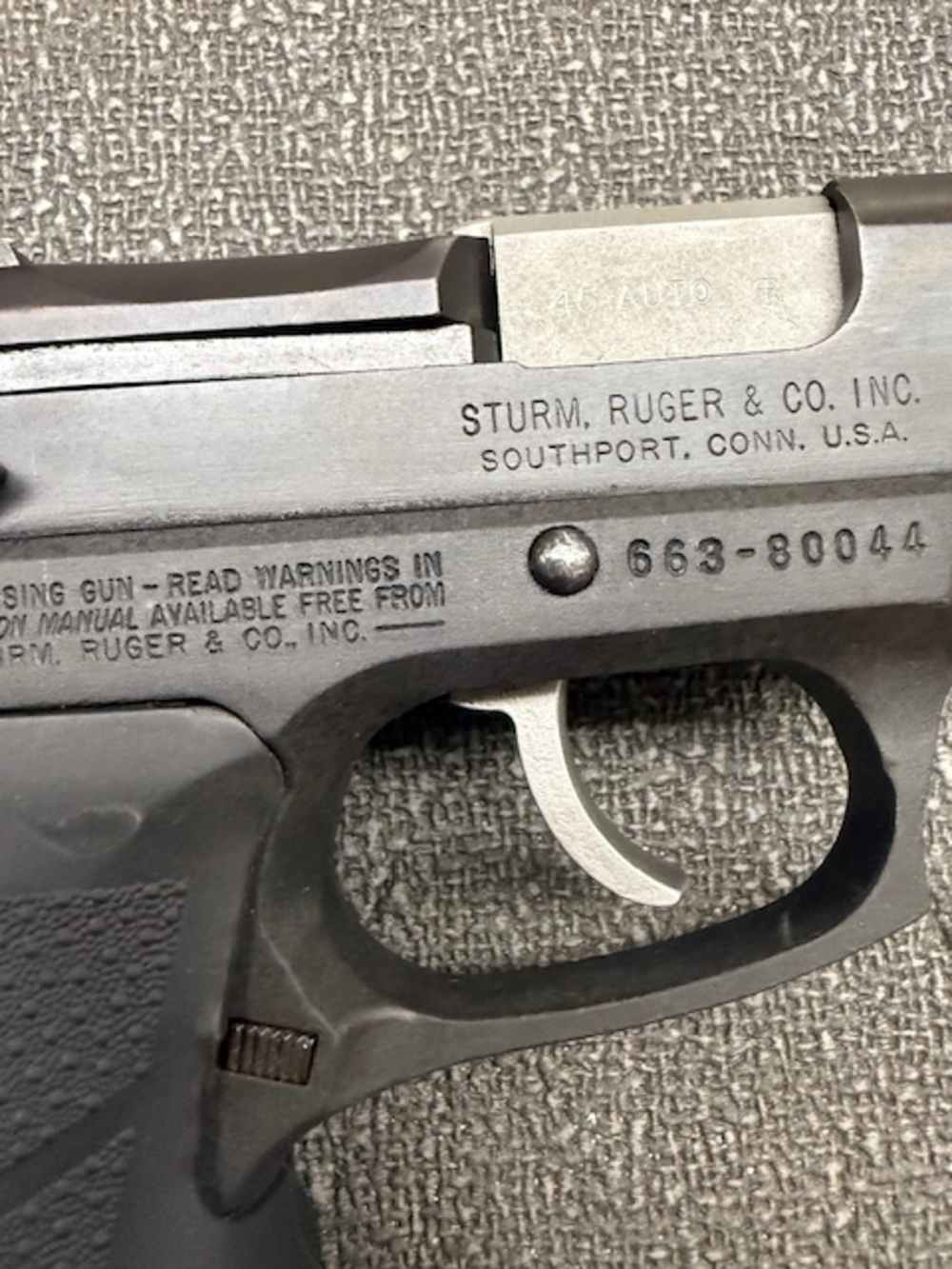 Ruger P90 – .45 ACP – 2006 Manufacture – Two Magazines – Hogue Grip-img-8