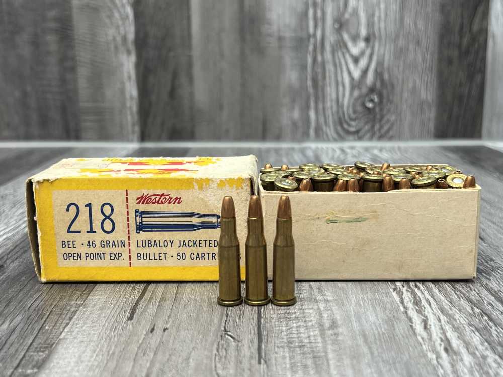 Vintage Winchester Western .218 BEE 46 GR. Ammunition 50 CT-img-2