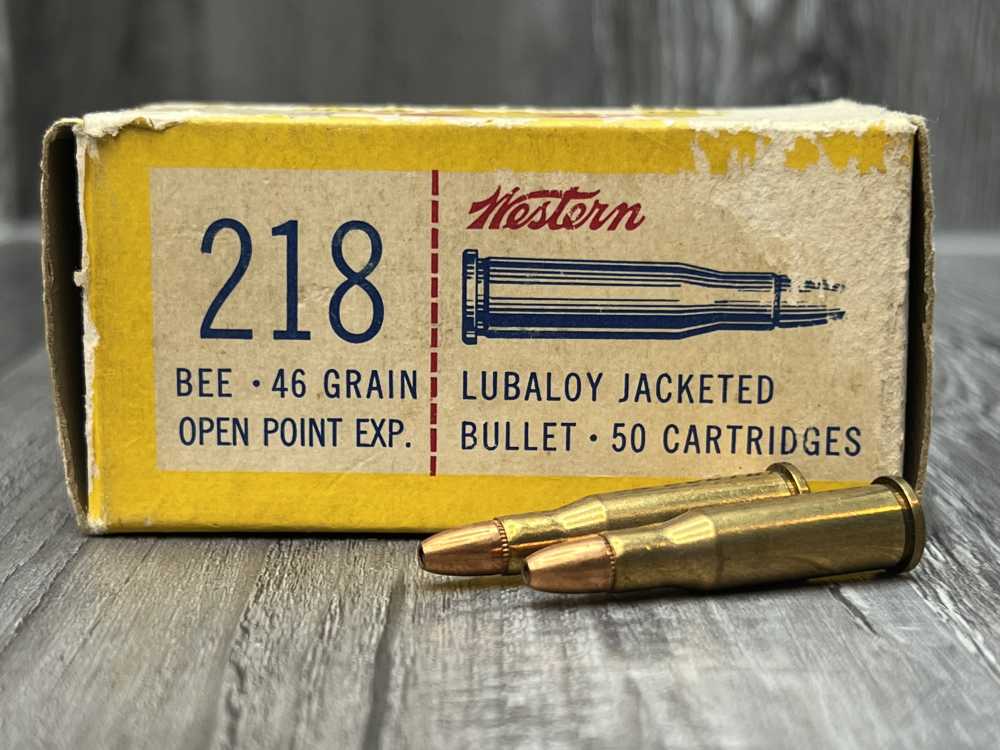 Vintage Winchester Western .218 BEE 46 GR. Ammunition 50 CT-img-0