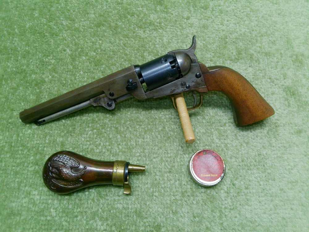 Colt 1849 Hartford Pocket Pistol Made in Italy 36Cal 5.5" Cool Old Gun!-img-0
