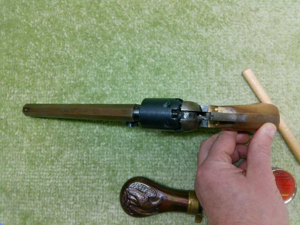 Colt 1849 Hartford Pocket Pistol Made in Italy 36Cal 5.5" Cool Old Gun!-img-9