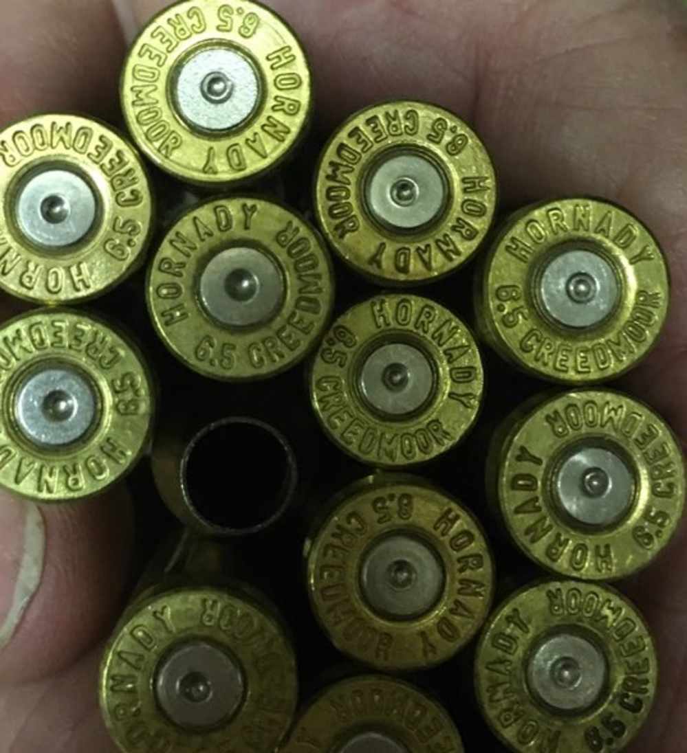6.5 Creedmoor brass, Hornady brand, once fired, 200 count, polished-img-2