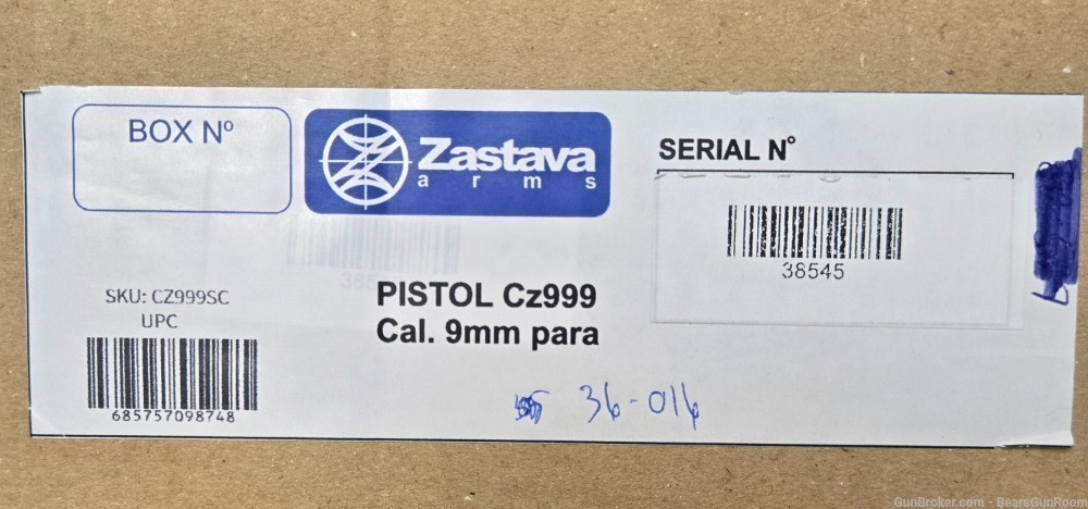 Zastava CZ999 9mm 4.5" barrel presentation case NIB -img-7
