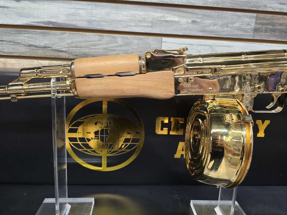 Century Arms WASR-10 Underfolder, 7.62x39mm, finished in 24-karat gold-img-9