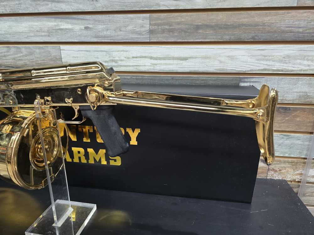 Century Arms WASR-10 Underfolder, 7.62x39mm, finished in 24-karat gold-img-10