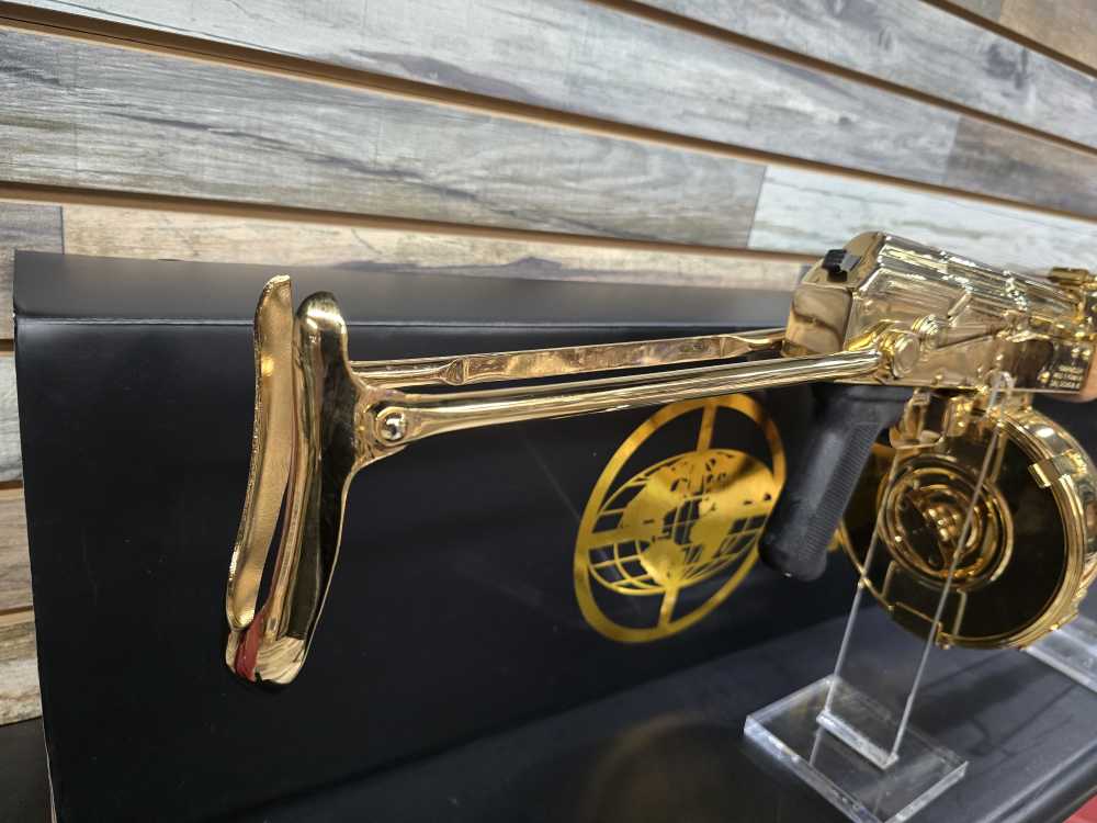 Century Arms WASR-10 Underfolder, 7.62x39mm, finished in 24-karat gold-img-1
