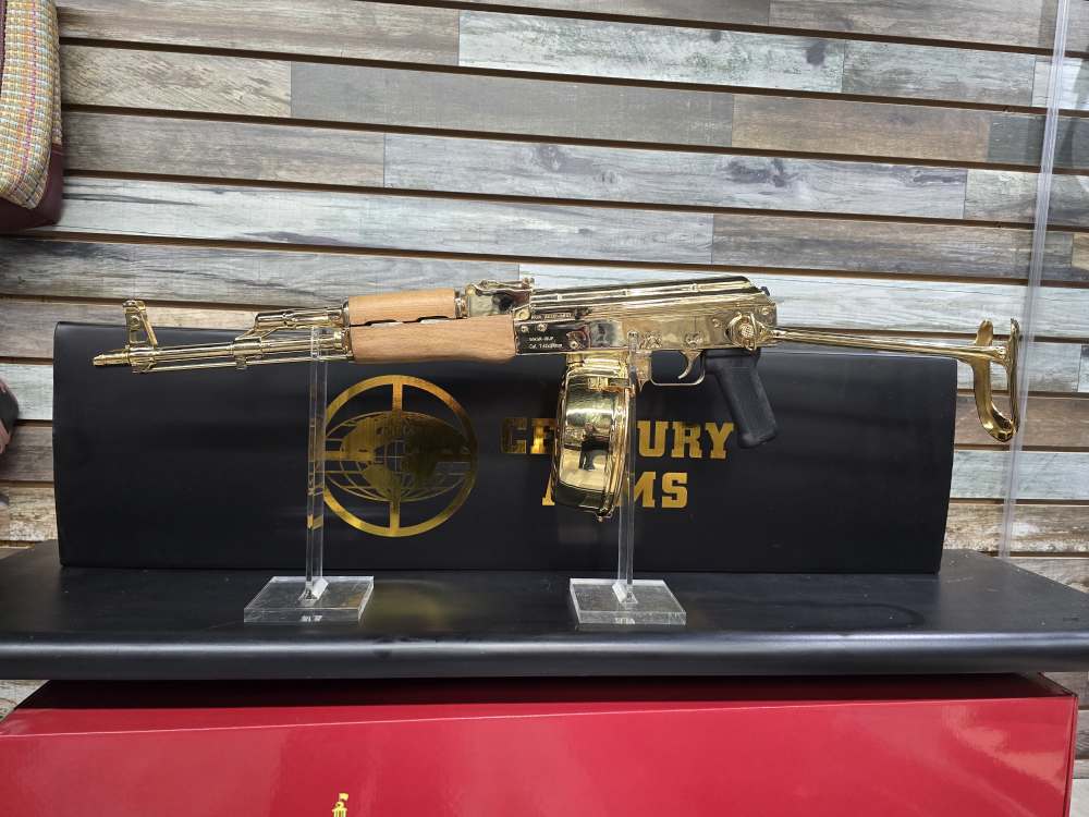 Century Arms WASR-10 Underfolder, 7.62x39mm, finished in 24-karat gold-img-7