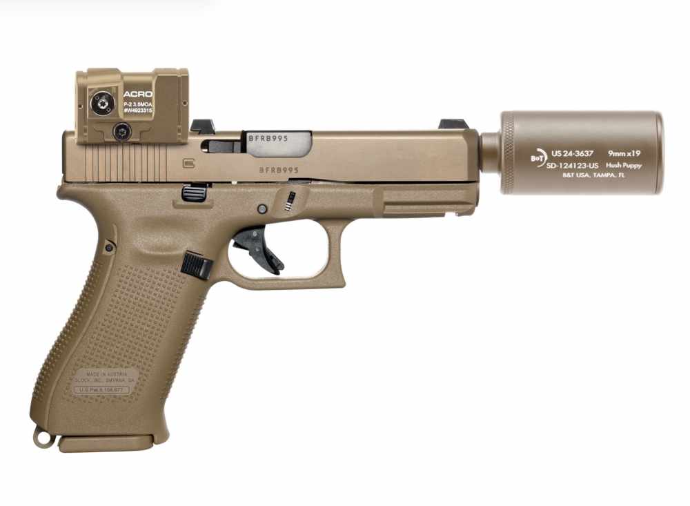 B&T USA Hush Puppy Kit 19X Pistol 9MM 4" 13.5X1 LH Aimpoint Acro P-2 Red -img-0