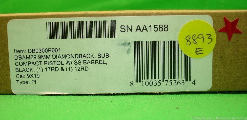 Diamondback DBAM29 9mm - #DB0300P001 - NEW-img-3