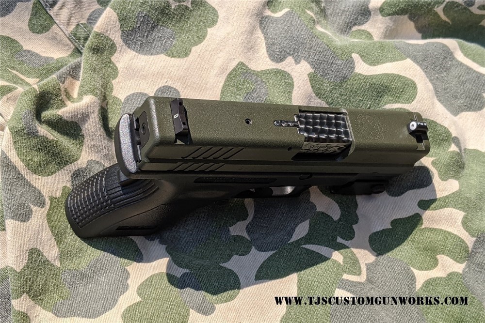 CA -CUSTOM Springfield Armory U.S.A. XD-9 SUB-COMPACT 9mm  OD GREEN TEFLON-img-2