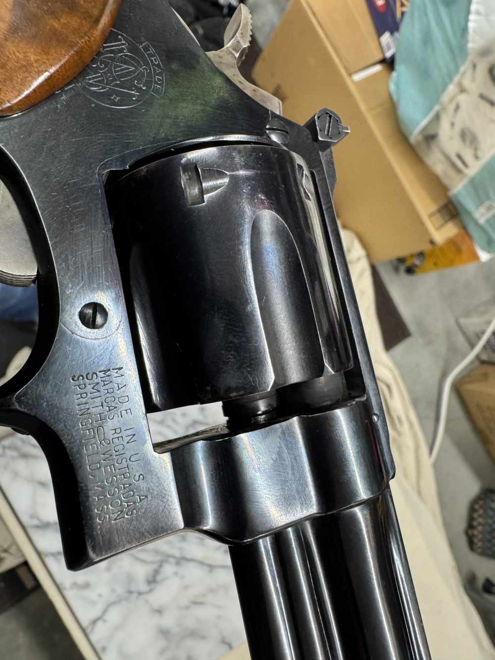 Smith & Wesson 1950 target revolver 44 special -img-3