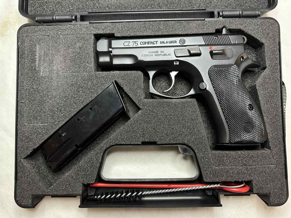 CZ 75 Compact, Black Polycoat Steel, Two Mags, Org. Hard Case-img-19