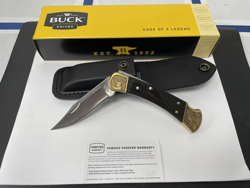 Altamont Wood Grips - Buck 110 Folding Knife Deer -img-0