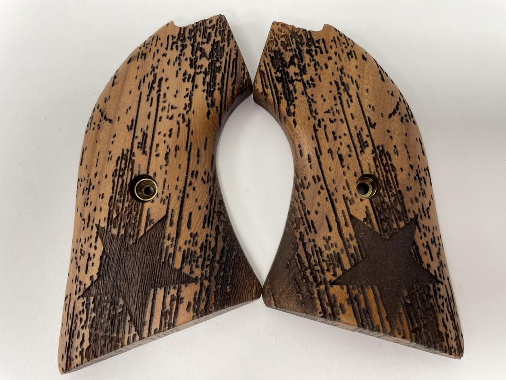 Altamont Wood Grips - Heritage Rough Rider Santos Rosewood Lines Star-img-0