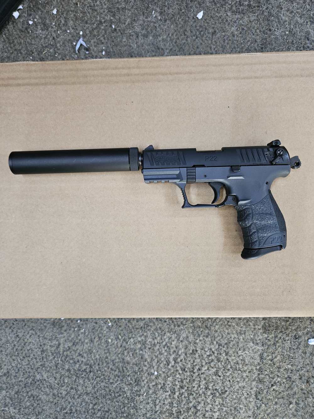 Walther P22 w/ CMMG Zeroed 22 Suppressor Grey (Clearance)-img-1