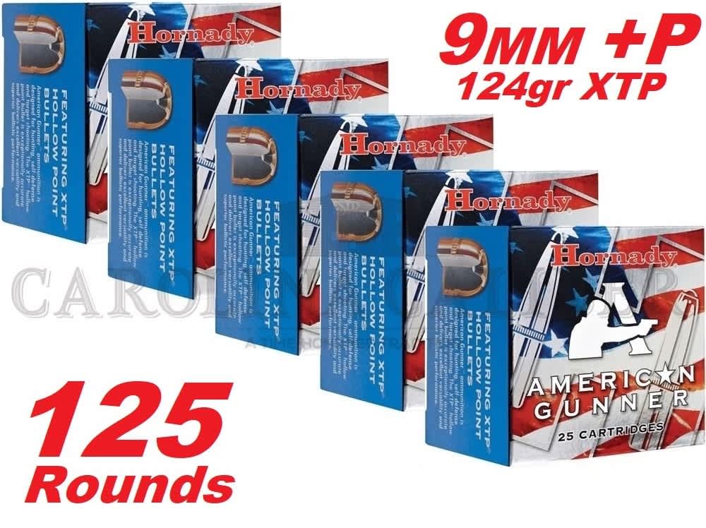 9MM HORNADY XTP AMERICAN GUNNER 90224 125RD-img-0