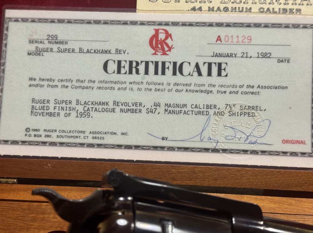 Very Rare Ruger Long Frame Super Blackhawk 3 digit Serial #-img-1