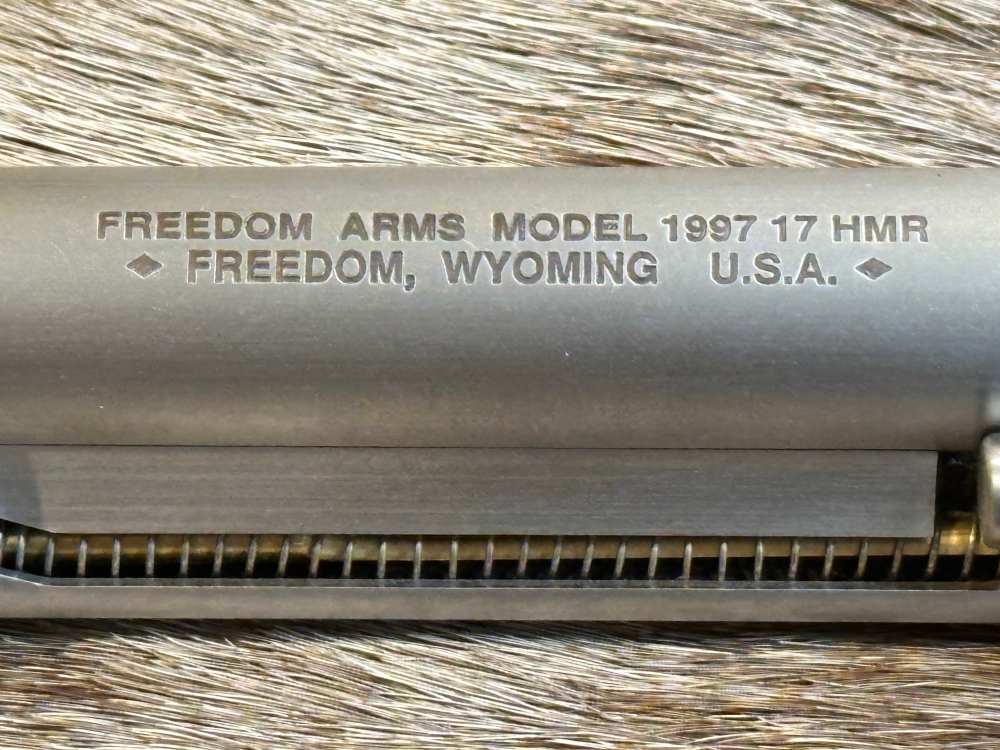 FREEDOM ARMS MODEL 97 PREMIER GRADE 17HMR 7.5" BARREL W/ MANY UPGRADES-img-6