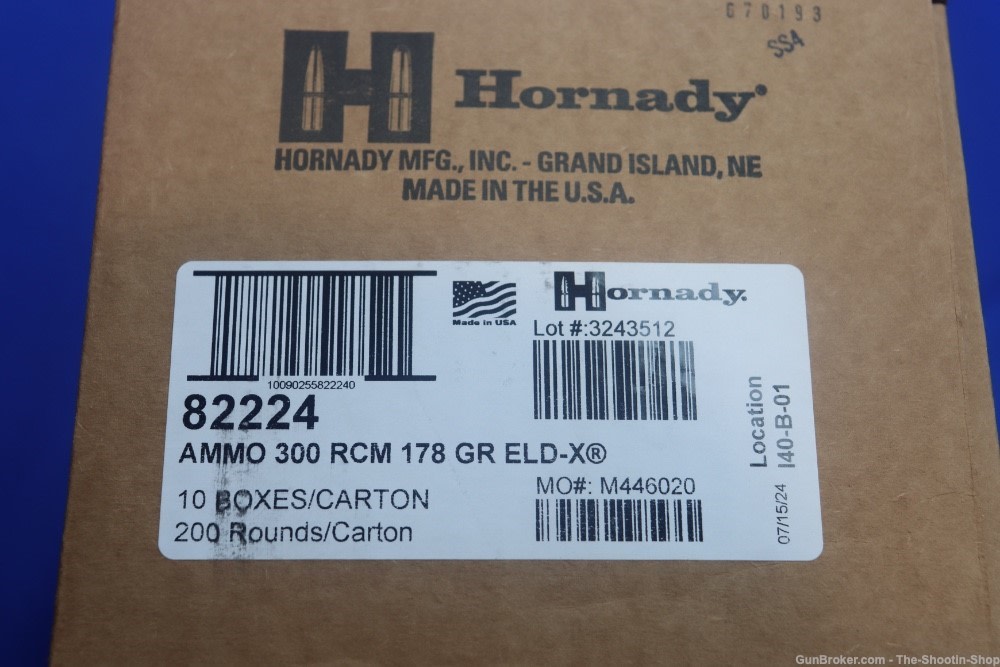 Hornady 300 RCM Rifle Ammunition 200RD Ammo Case 178GR ELD-X 82224 300RCM-img-8