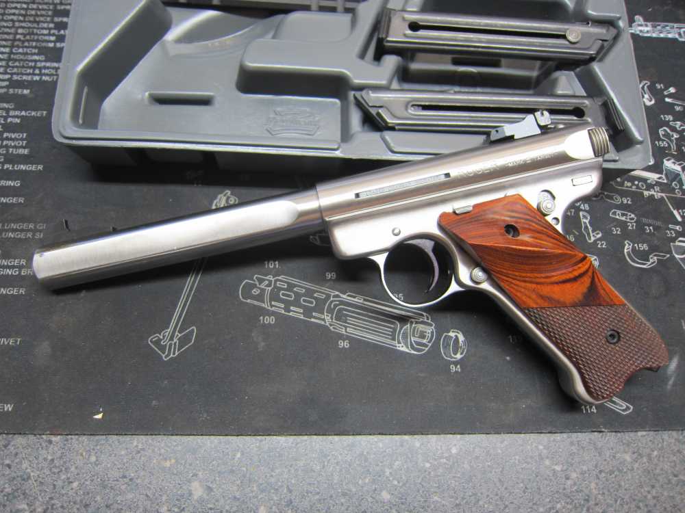 Ruger MK III target slab side stainless.-img-0