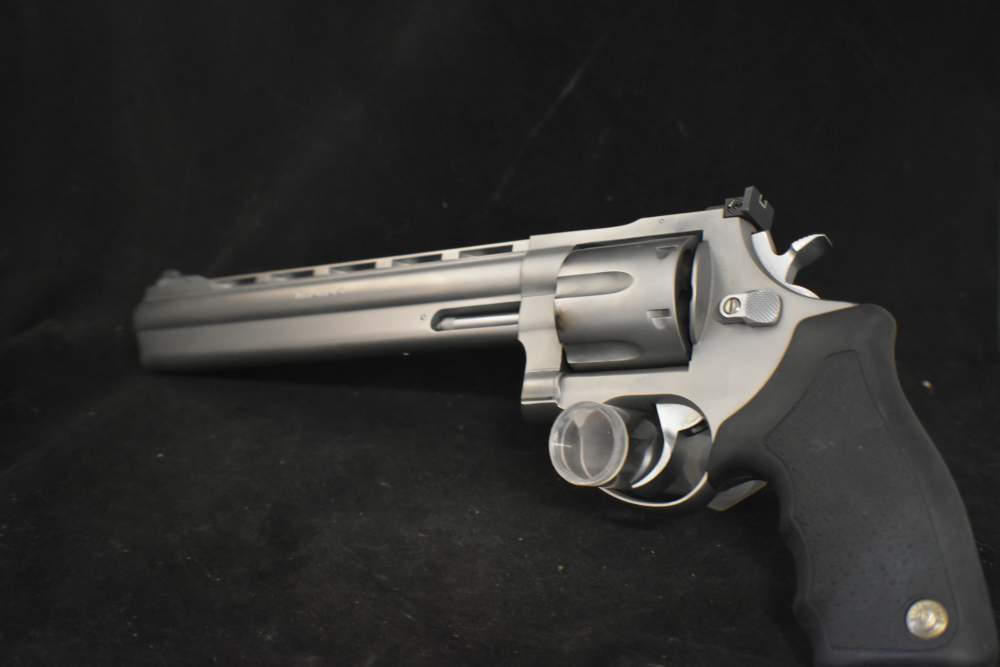 TAURUS MODEL 44 STAINESS  STEEL 44 MAG  8 3/8" PORTED BBL NO RESERVE-img-0