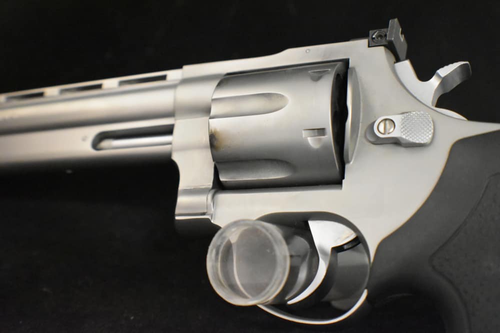 TAURUS MODEL 44 STAINESS  STEEL 44 MAG  8 3/8" PORTED BBL NO RESERVE-img-1