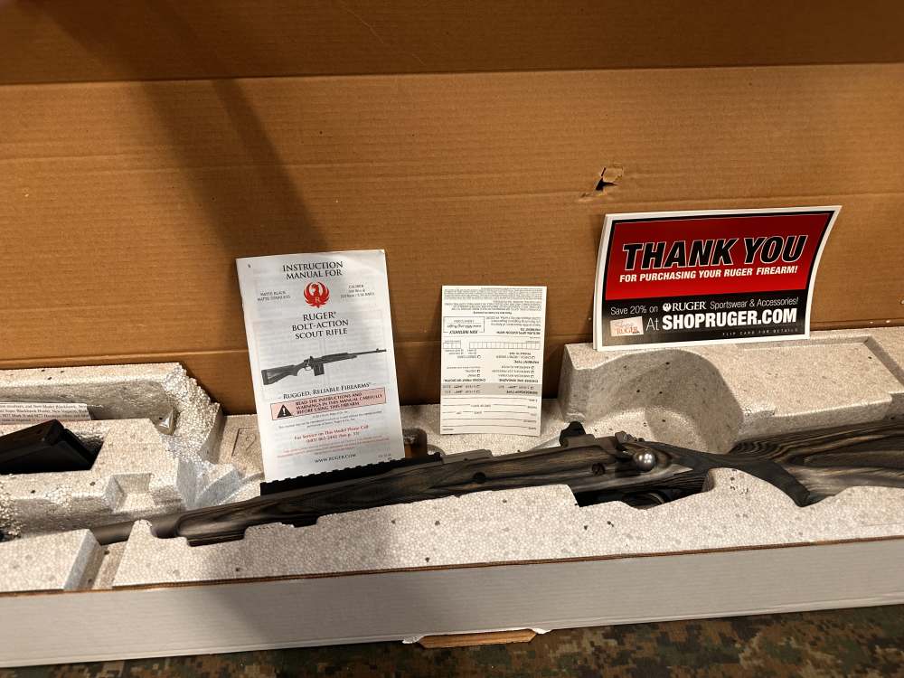  RUGER GUNSITE SCOUT MATTE SS BLK LAMINATED LEFT HAND-img-10