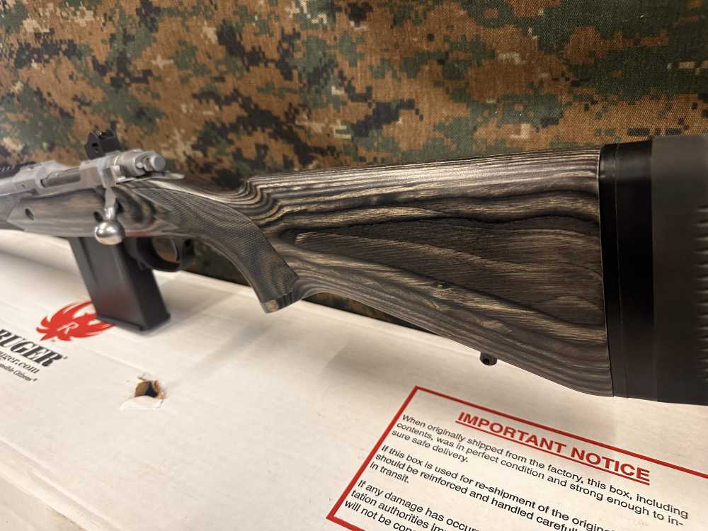  RUGER GUNSITE SCOUT MATTE SS BLK LAMINATED LEFT HAND-img-2