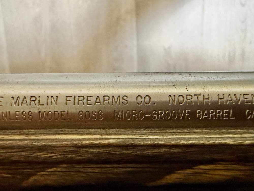 Marlin Model 60SS Extremely rare Stainless steel with gray laminate stock-img-3