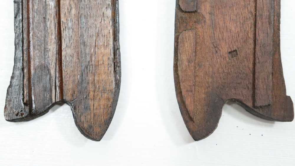 ORG WWI/WWII GERMAN P08 LUGER WOODEN GRIP SCALES-img-9