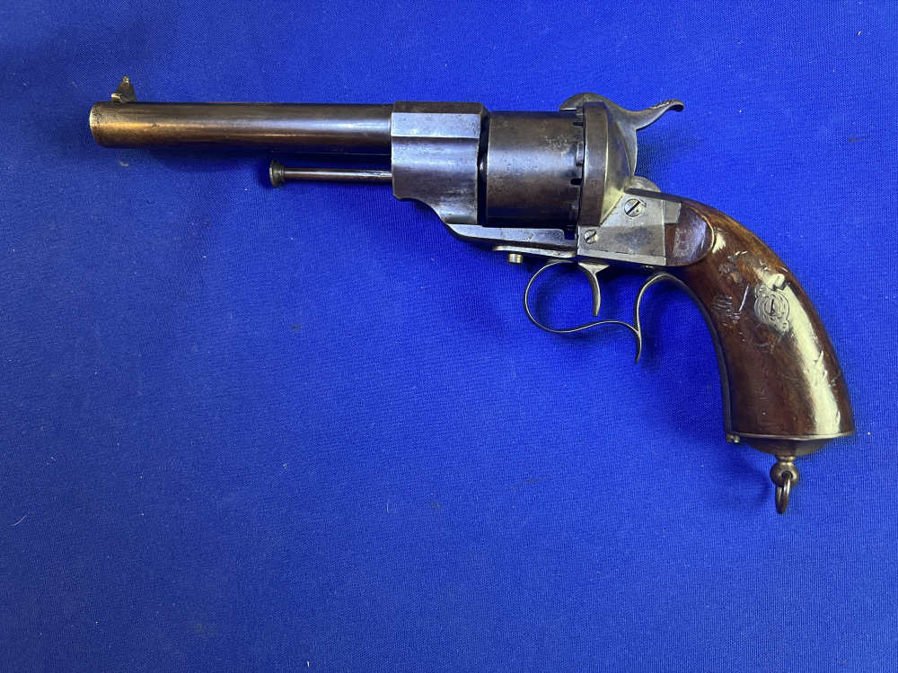 Fine French Lefaucheux Model 1854 Cavalry Revolver – 12mm Pinfire – SN 3057-img-6