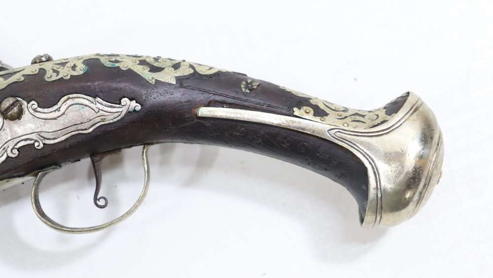 ORG 18TH-19TH CENTURY OTTOMAN FLINTLOCK HORSEMAN PISTOL -img-6