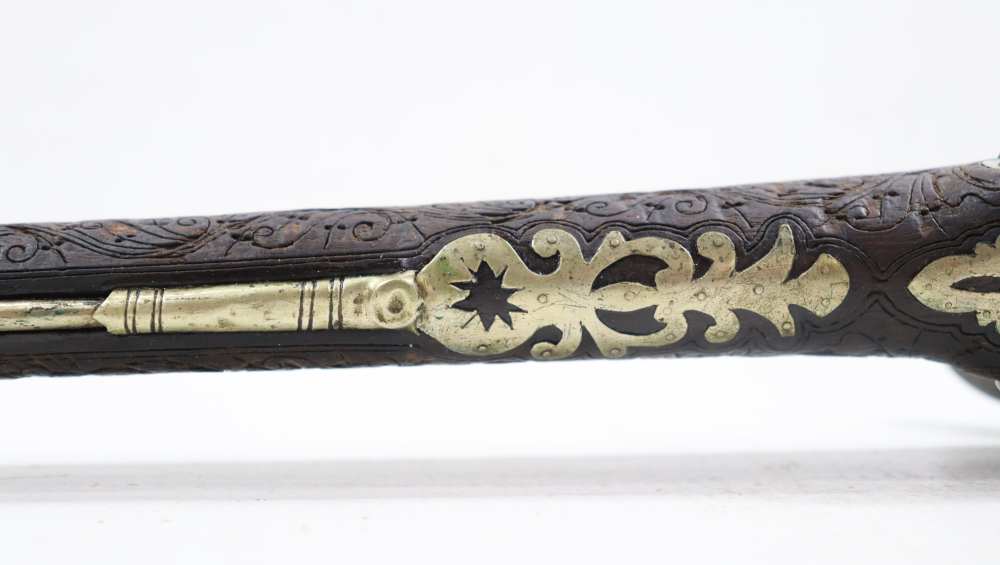 ORG 18TH-19TH CENTURY OTTOMAN FLINTLOCK HORSEMAN PISTOL -img-13