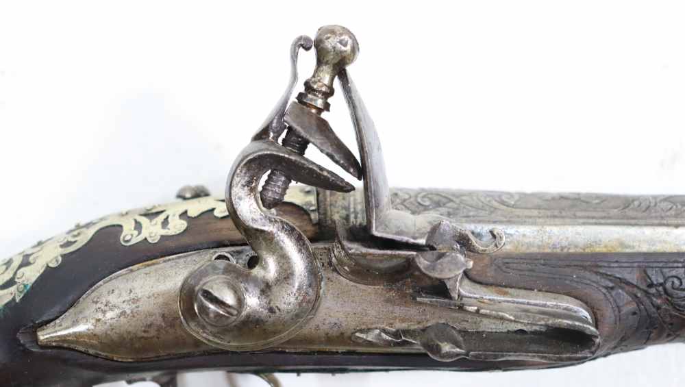 ORG 18TH-19TH CENTURY OTTOMAN FLINTLOCK HORSEMAN PISTOL -img-24