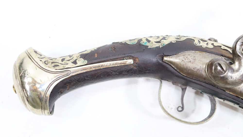 ORG 18TH-19TH CENTURY OTTOMAN FLINTLOCK HORSEMAN PISTOL -img-1