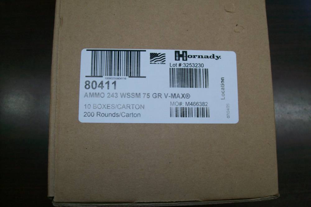 200 Rounds Hornady 243 WSSM! Free Shipping! No Credit Card Fees!-img-0