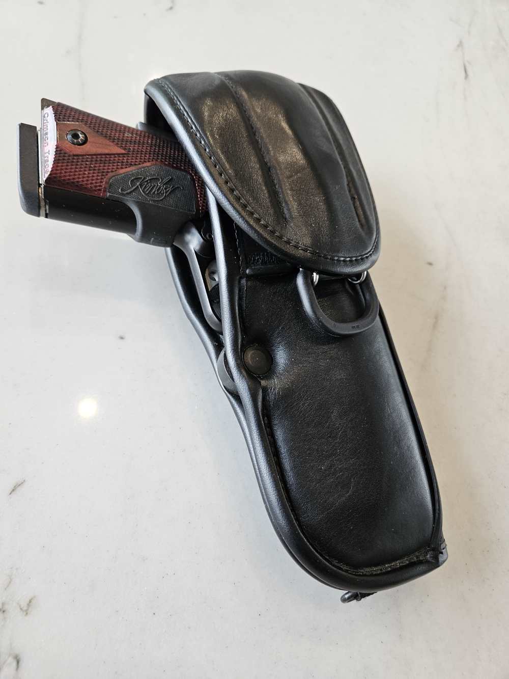 Bianchi Leather G100 Generals Officer Holster, Never Issued-img-4