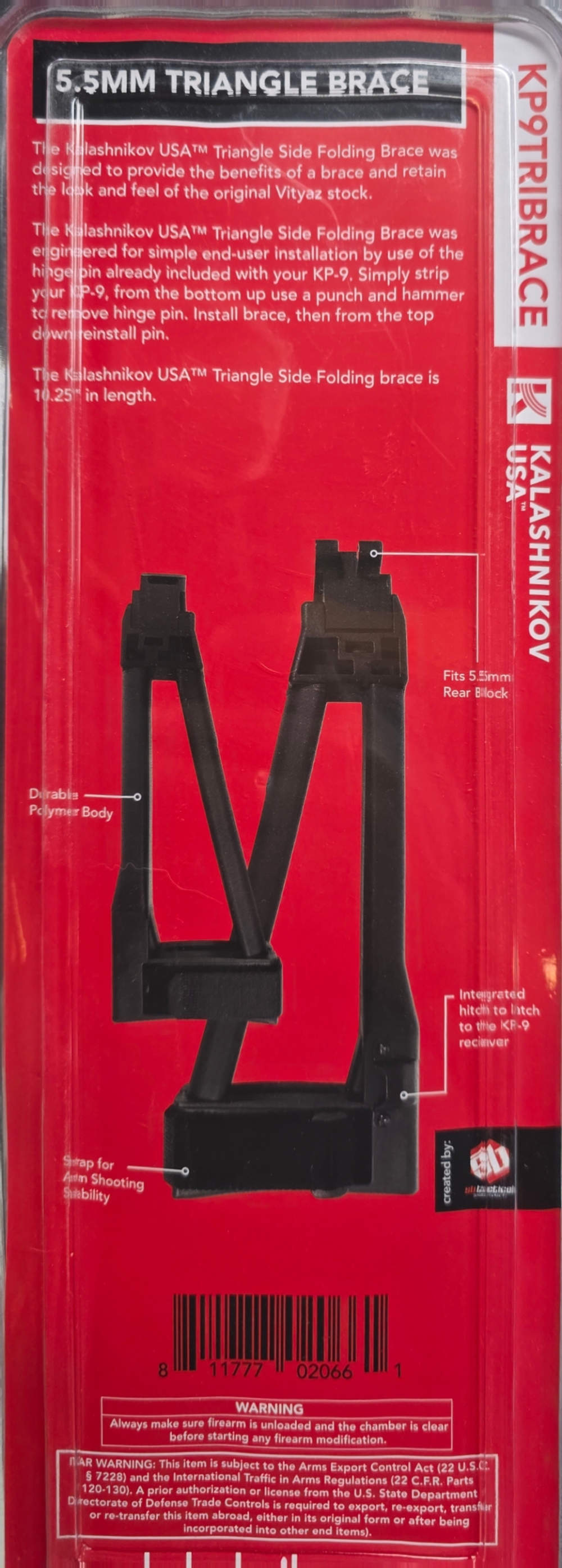 NIB Kalashnikov KUSA KP9 Factory Arm Brace Stock-img-1