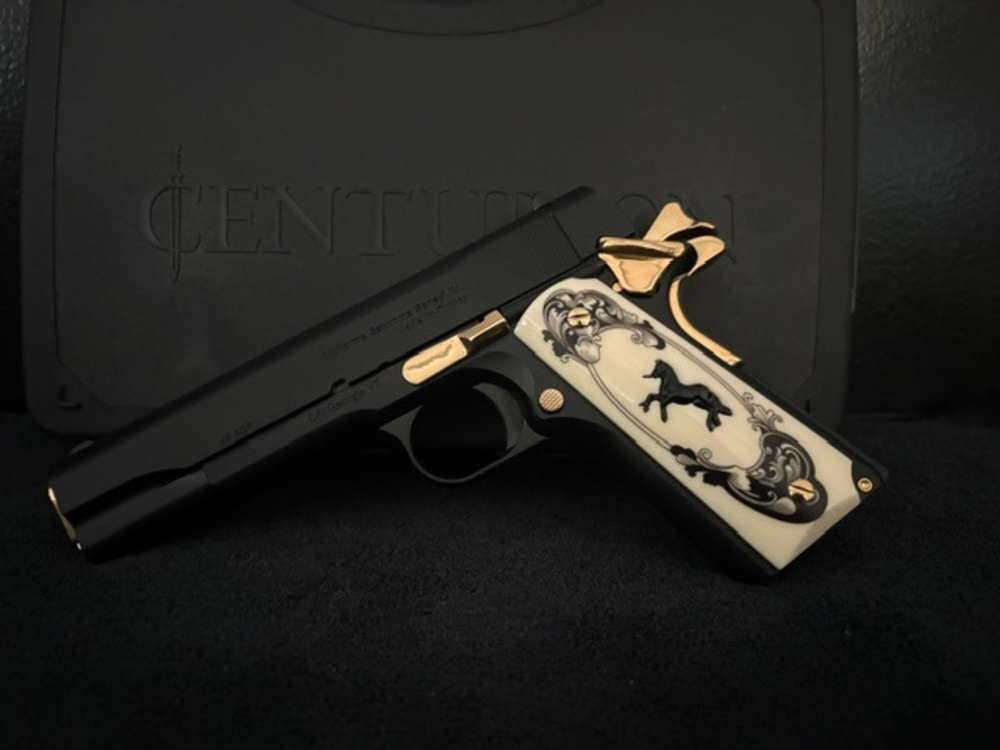 Century Arms Centurion 11 1911 45ACP Gold plated .01 Start Penny Auction NR-img-0